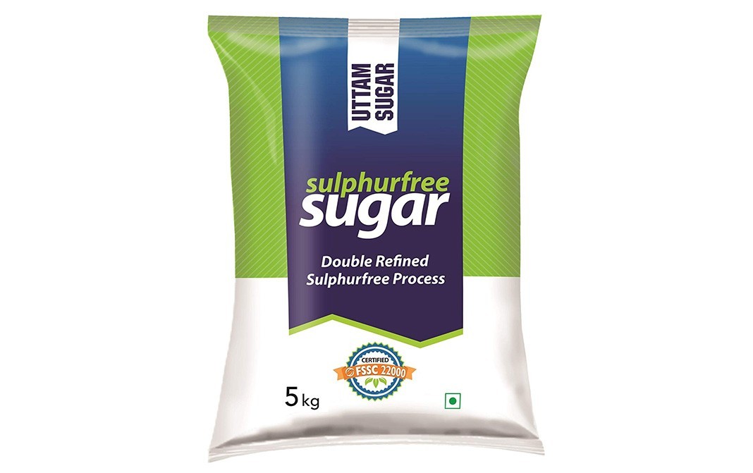 Uttam Sugar Sulphurfree Sugar    Pack  5 kilogram